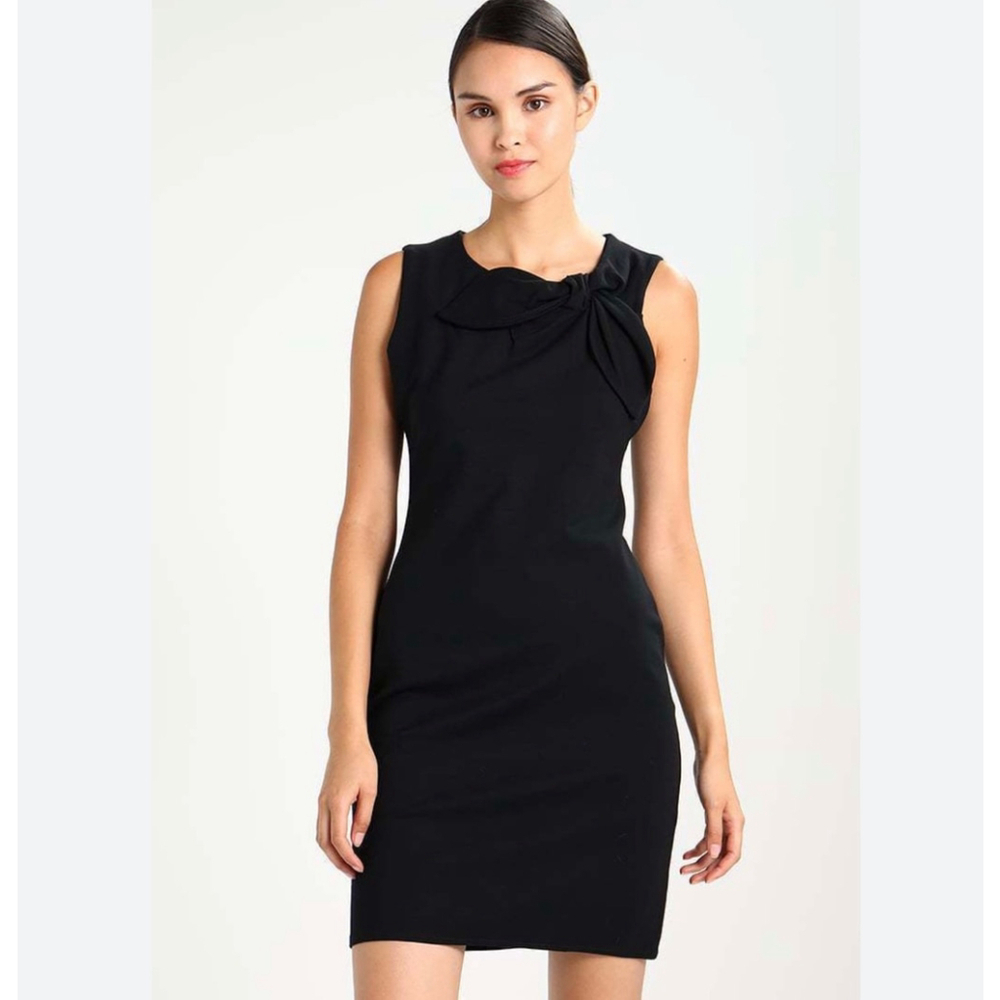Banana Republic Black Bow Neck Ponte Sheath Dress Size 4